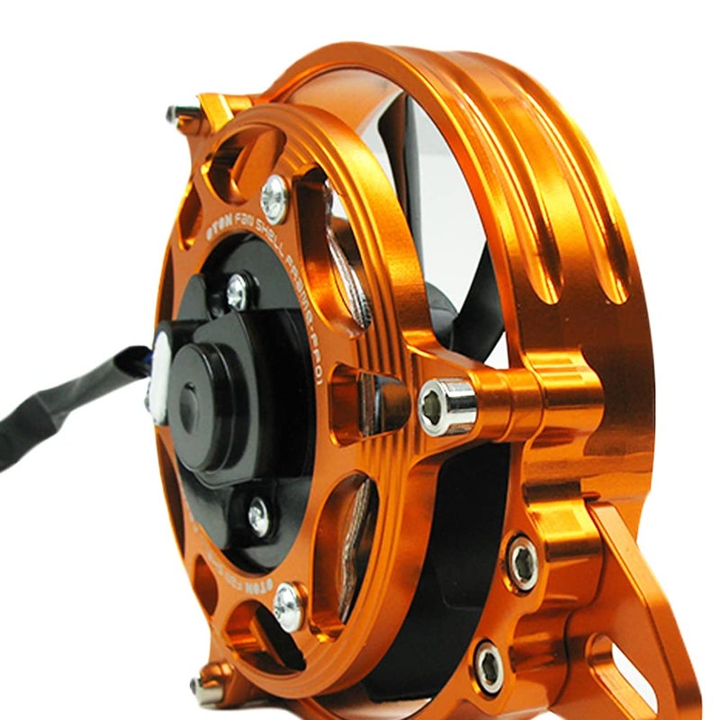 OTOM Oil Cooler Water Cooler New Electric Radiator Cooling Fan for 150cc 200cc 250cc Dirt Pit Bike Motorcycle ATV Quad Motocross (Orange Set) - Image 4